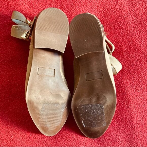 SEYCHELLES Sz 10  Strap Golden Details Buckles Zipper Stacked Heel Booties - Picture 11 of 11